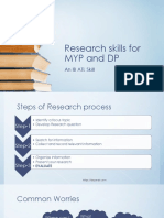 Research Skills For MYP and DP