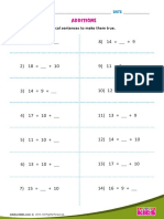 3 Addition Sentences Sums Upto 20