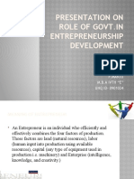 Presentation On Role of Govt