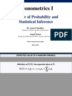 Econometrics I: Review of Probability and Statistical Inference