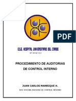 Procedimiento de Auditorias de Control Interno HUC