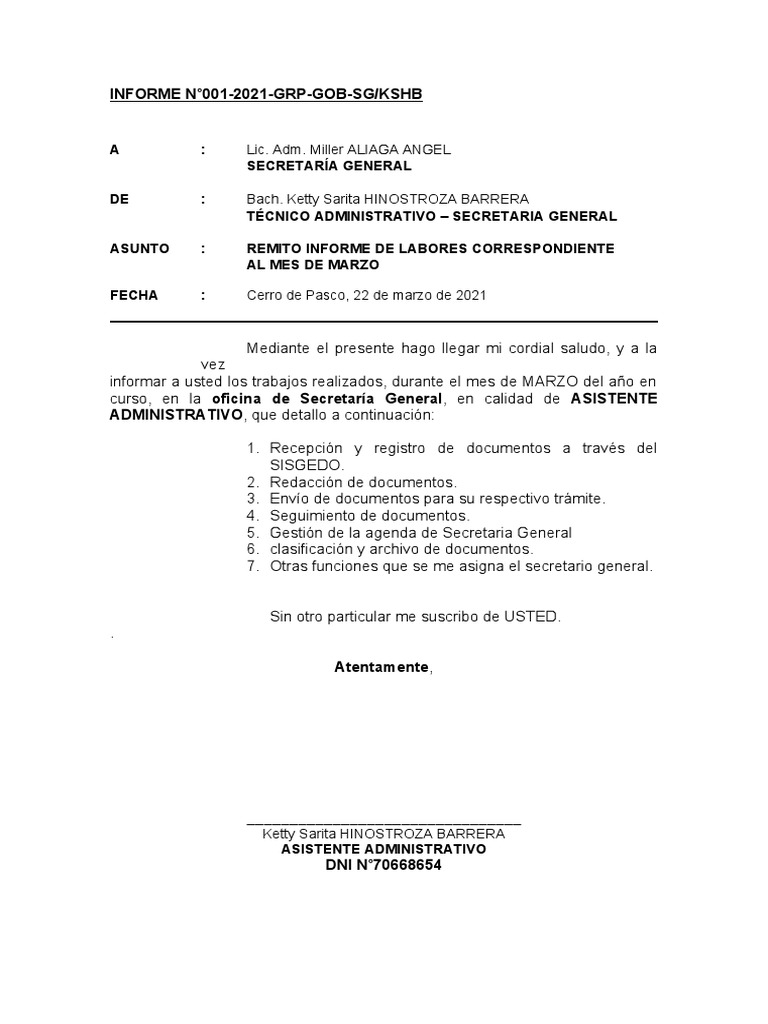 Informe de Labores PDF