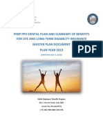Pebp Ppo Dental Plan and Summary of Benefits For Life and Long-Term Disability Insurance Master Plan Document Plan Year 2019
