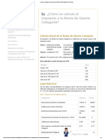 ¿Cómo Se Calcula El Impuesto A La Renta de Quinta Categoría - Personas