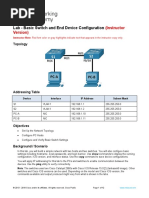 2.9.2 Lab - Basic Switch and End Device Configuration - ILM