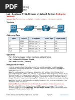 12.9.2 Lab - Configure IPv6 Addresses On Network Devices - ILM