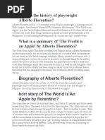 What Is The History of Playwright Alberto Florentino?