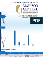 Underwriting Report-Week Ending 03 September 2020