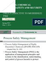 Improving Chemical Facility Safety and Security: Osha'S Directive To Modernize PSM