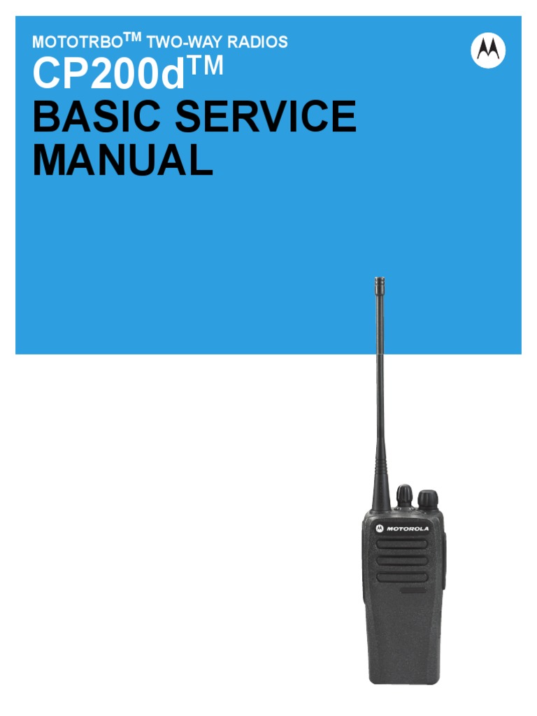Motorola CP200d Service Manual PDF Very High Frequency Copyright