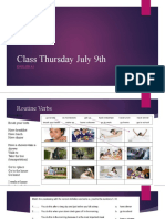 Sessions 5 13-16 Class Thursday July 9th: English A1