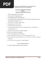 Deccan College of Engineering and Technology Computer Science & Engineering Automata Languages and Computation Unit-1 Short Answer Question (2 M)