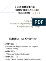 Non Destructive Evaluation Techniques