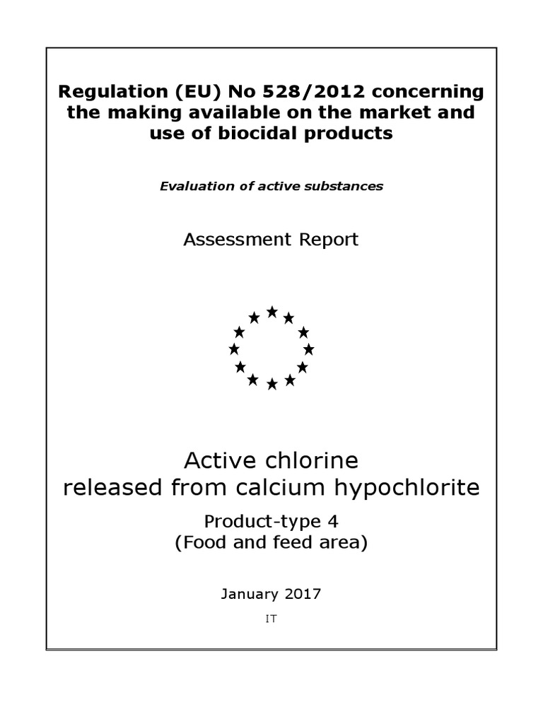 Active Chlorine Assessment Report | PDF | Chlorine | Disinfectant