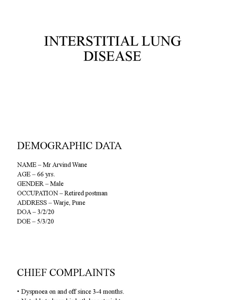 Interstitial Lung Disease | PDF | Thorax | Heart