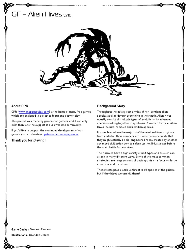 Alien Hive Game Units Overview | PDF | Military Science | Warfare