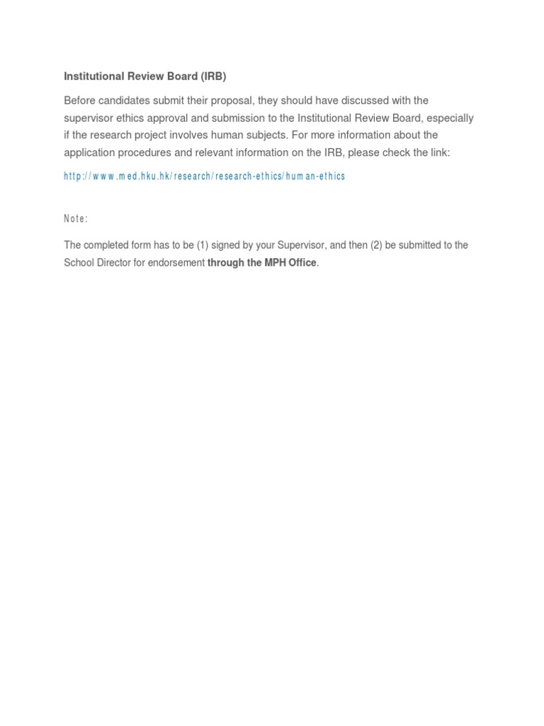 Institutional Review Board | PDF