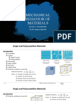 Mechanical Behavior of Materials: Lecture 2: Introduction by Dr. Yumna Qureshi