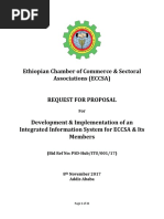 Ethiopian Chamber of Commerce & Sectoral Associations (ECCSA) Request For Proposal