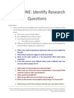 MILESTONE: Identify Research Questions