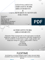Alternative Work Arrangements & Using Rewards To Motivate Emloyees