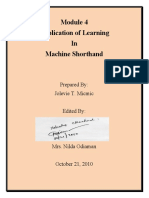 Module 4 Machine Shorthand