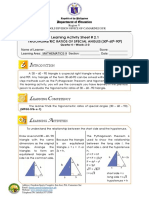 Trigonometric Ratios of Special Angles (30 - 60 - 90) : Learning Activity Sheet # 2.1