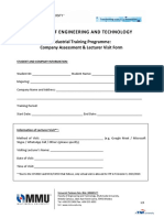 (New) Company Assesment & Lecturer Visit Form (FET) ITP 030620