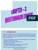 Chapter - 3 - Questionaire Design