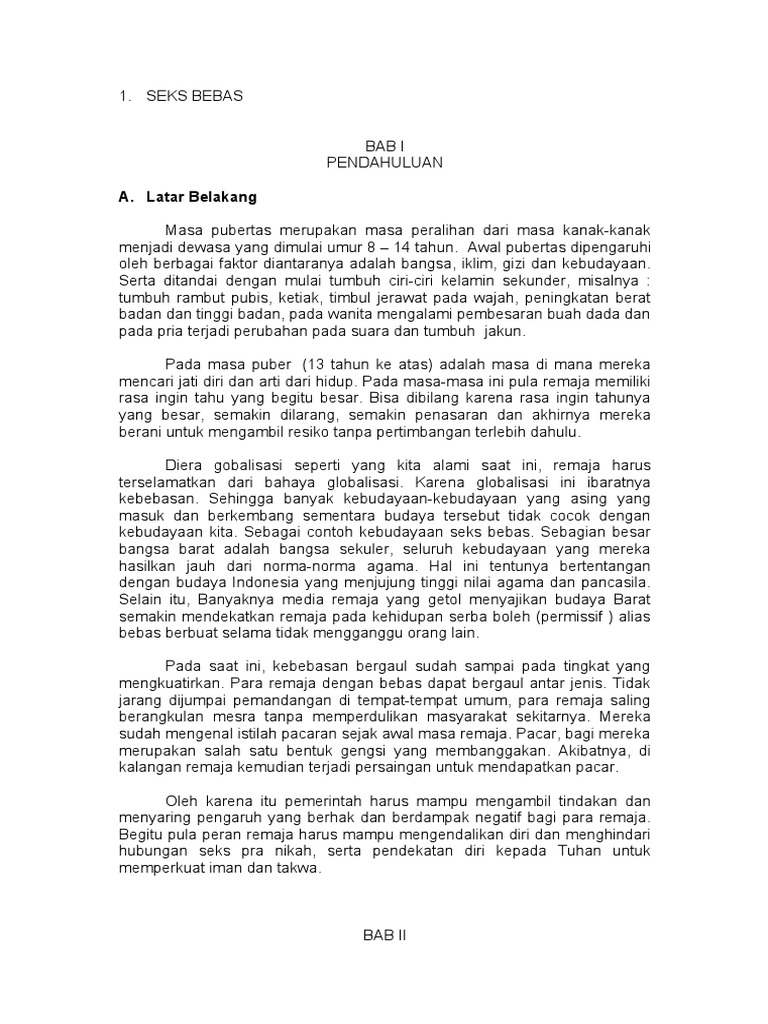 Dampak Seks Bebas Pada Remaja Pdf
