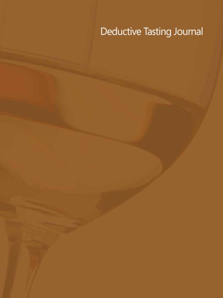 Deductive Tasting Journal Guide | PDF | Phenolic Content In Wine | Wine