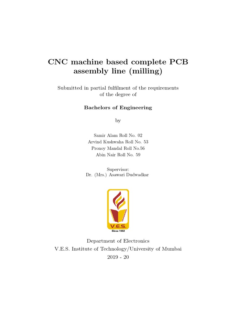 Report On CNC Based PCB Milling Machine PDF Printed Circuit Board