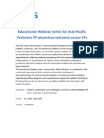 【Invitation】Educational Webinar Series for Asia-Pacific Pediatrics EP physicians and early career EPs