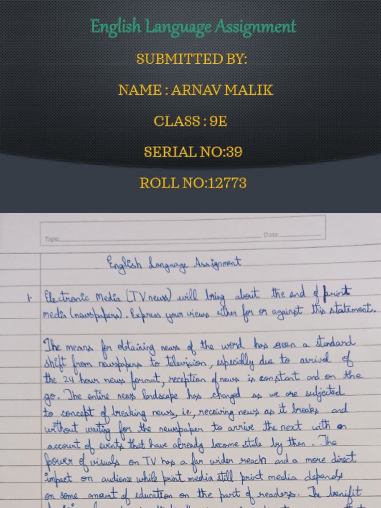 English Language Assignment | PDF