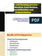 Specific soil forming processes - Podzolization, Laterization, Decalcification and Pedoturbation