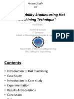 "Machinability Studies Using Hot Machining Technique": A Case Study On