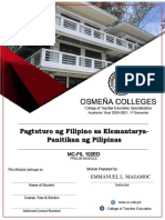 Pagtuturo NG Filipino Sa Elementarya