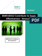 6 Bsbflm312 Contribute To Team Effectiveness 818