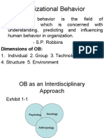 Organizational Behavior: Dimensions of OB