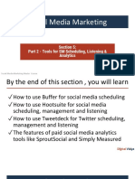 Social Media Marketing: Section 5: Part 2 - Tools For SM Scheduling, Listening & Analytics