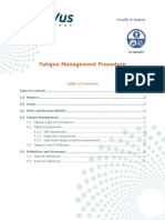 Fatigue Management Procedure: Health & Safety