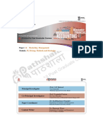 Paper:: 14 Marketing Management 35, Pricing: Methods and Strategies