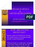 Organs of Speech & Airstream Mechanism: Ani Setyaningsih