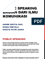 Publick Speaking Bagian Dari Ilmu Komunikasi