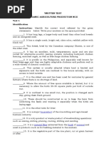 Written Test Organic Agriculture Production Ncii Test I. Identification Instruction: Identify The Correct Word Referred by The Given