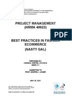 Project Management (HRMA 40023) : Office of The Vice President For Academic Affairs College of Business Administration