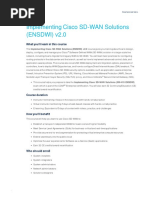 Implementing Cisco SD-WAN Solutions (ENSDWI) v2.0: What You'll Learn in This Course