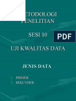 UJI KWALITAS DATA DAN ASUMSI KLASIK