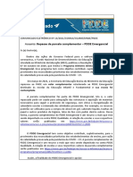 Comunicado Eletrônico Nº 16.2021 - Parcela Complementar - PDDE Emergencial