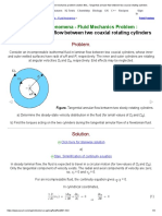 Transport Phenomena - Fluid Mechanics Problem:: Tangential Annular Flow Between Two Coaxial Rotating Cylinders